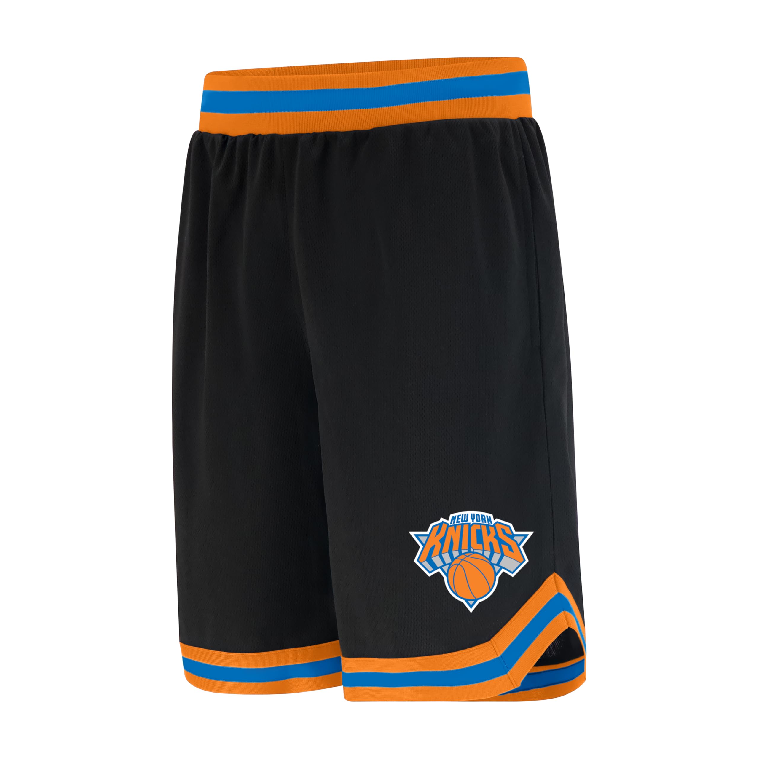 Unk NBA Short de Basket pour Homme GSM3547F avec Logo de l'équipe de la NBA tissé en polymaille, Noir, Taille XXL