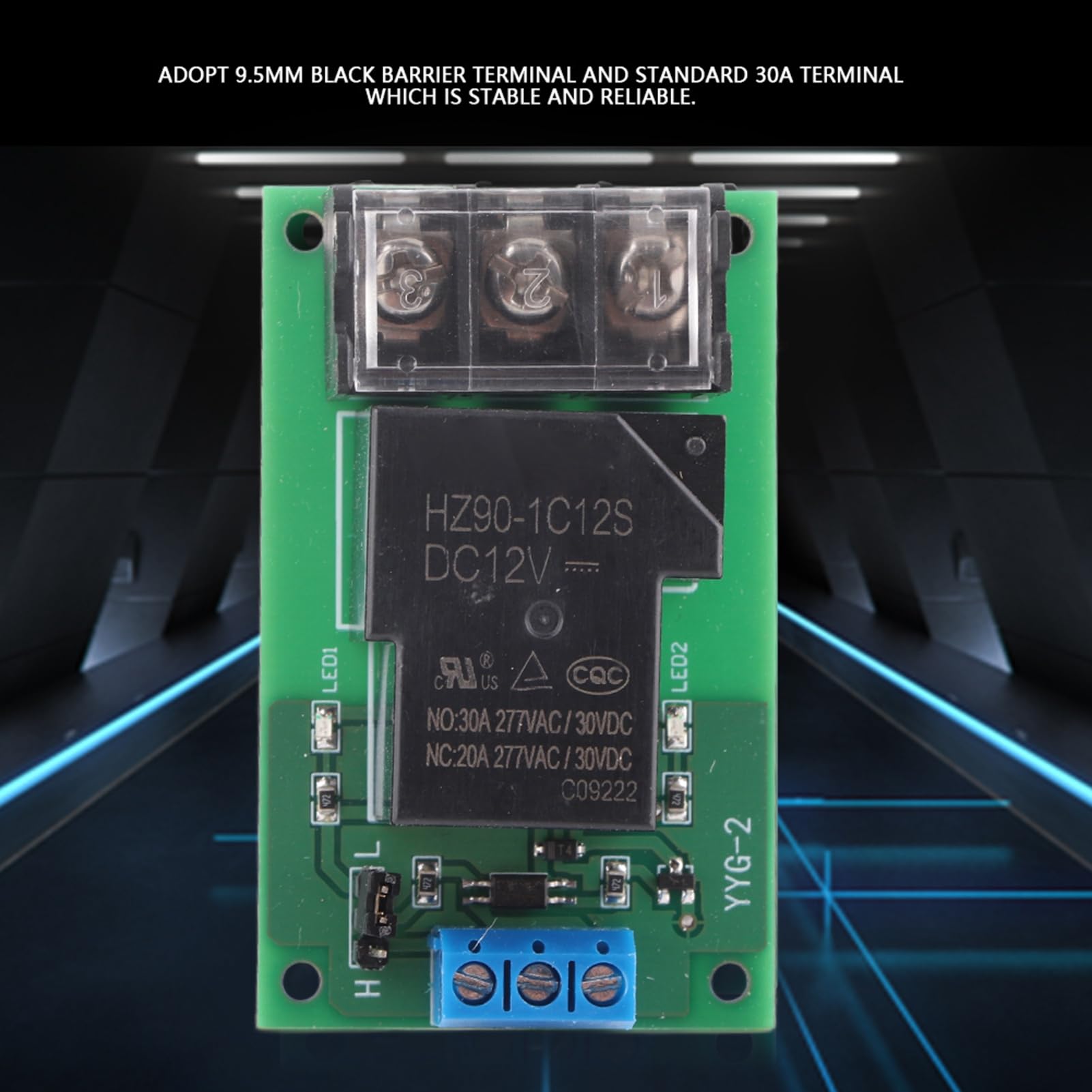 30A High Power One Way Relay Module High/Low Level Optocoupler Isolation Relay Module (12VDC) 12Volt One Way Relay 30A One Way Relay Module