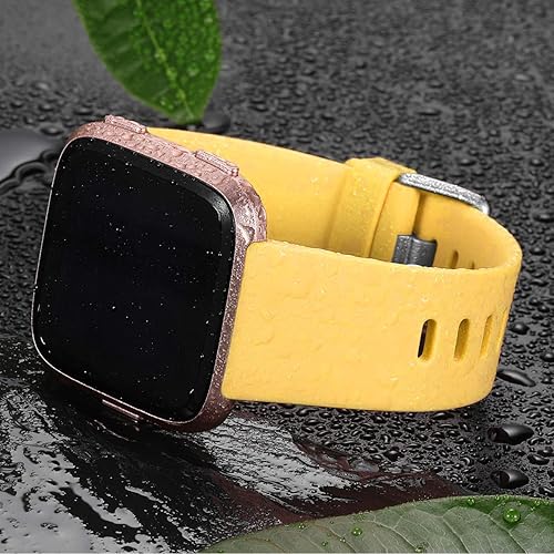 Vista 57 de Wepro - Correas para reloj inteligente, compatibles con Fitbit Versa, Versa 2 y Versa Lite SE, para mujeres y hombres, pequeños y grandes, Azul Azul