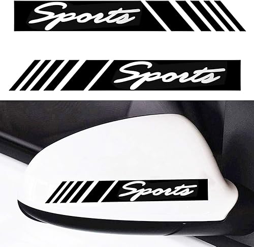 Voroly 2 calcomanías reflectantes para espejo lateral de automóvil, calcomanías reflectantes para retrovisor, calcomanías de vinilo tallado hueco