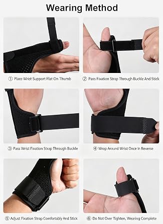 SUJAYU Thumb Spica Splint Right Hand & Left Hand, Thumb Brace Wrist Brace Hand Brace Trigger Thumb Splint, Wrist Brace for Carpal Tunnel, Wrist Brace with Thumb Support Thumb Spica Brace