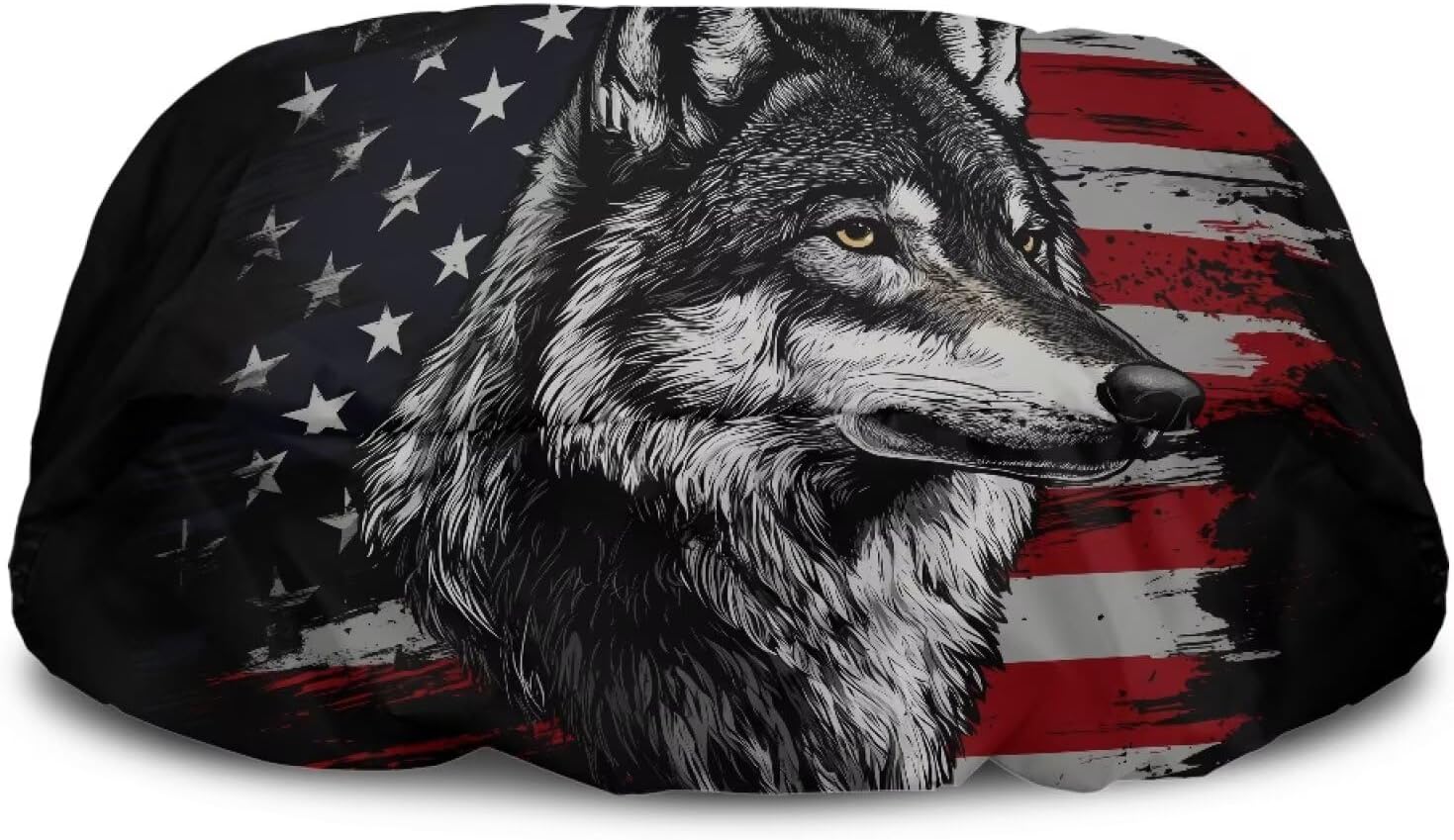 Eagle American Flag Waterproof Winch Cover, Badlands Winch Cover, Breathable Winch Dust Covers, Winch Protection Cover Dust-Proof, UV-Resistant for Electric Winches
