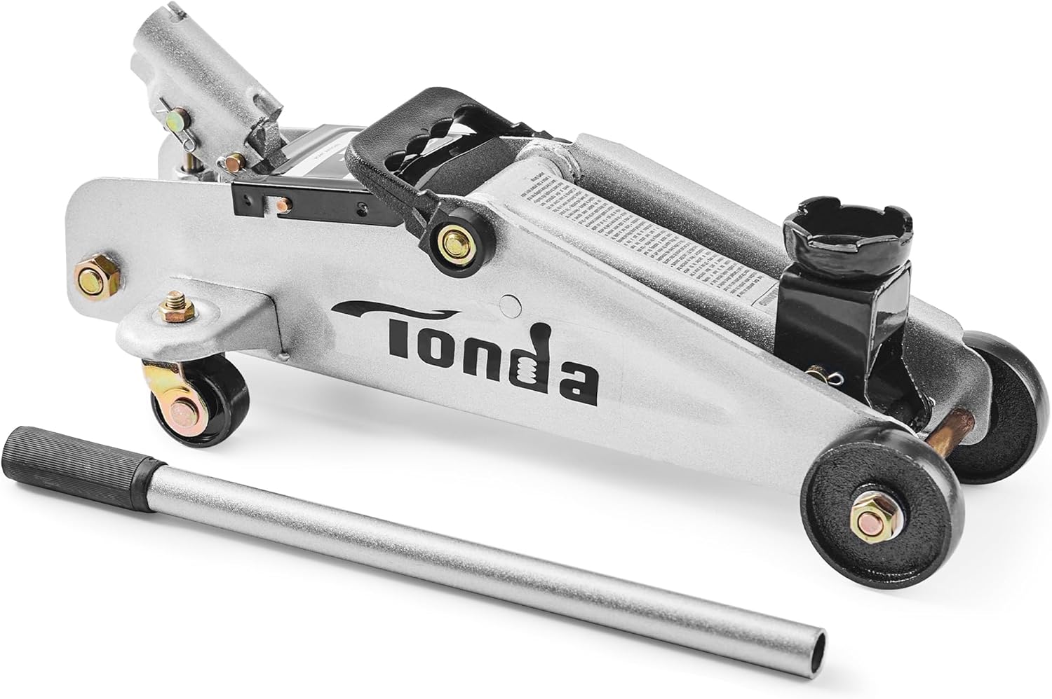 TONDA Floor Jack, Hydraulic Portable Car Lift Jack, 2 Ton (3,800 lb) Capacity, Silver