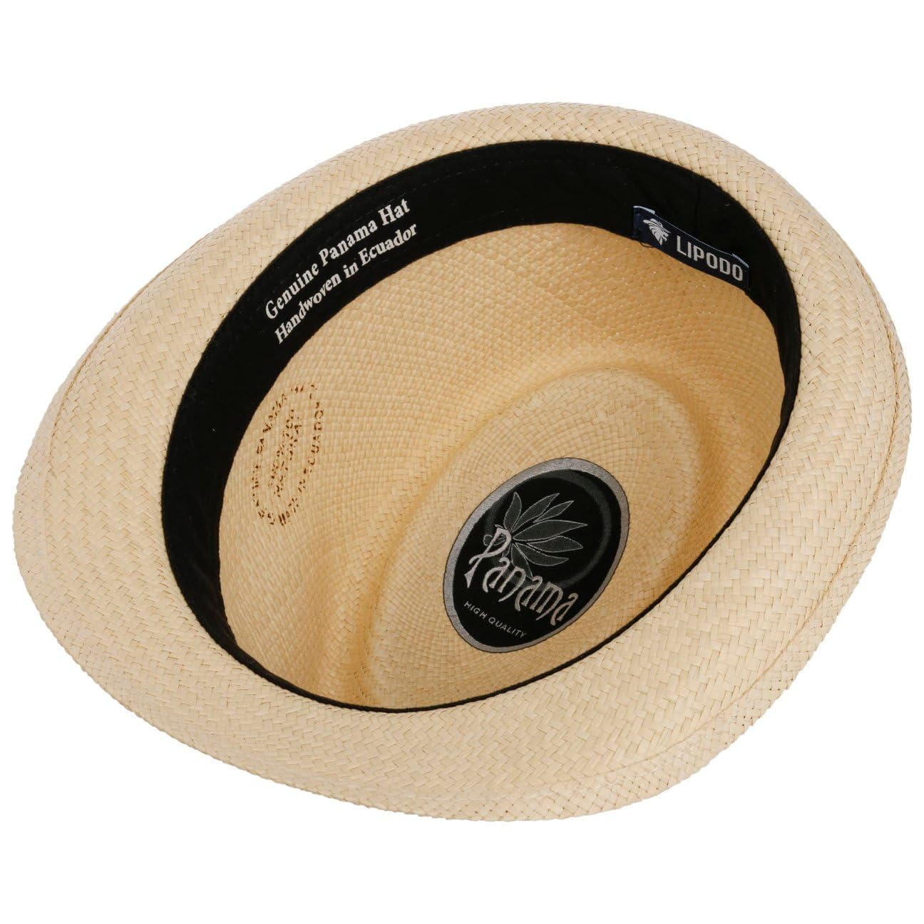 Lipodo Chapeau Panama Jaston Trilby Femme/Homme - Made in Italy en Paille de avec Ruban Gros Grain, Grain Printemps-ete Ete