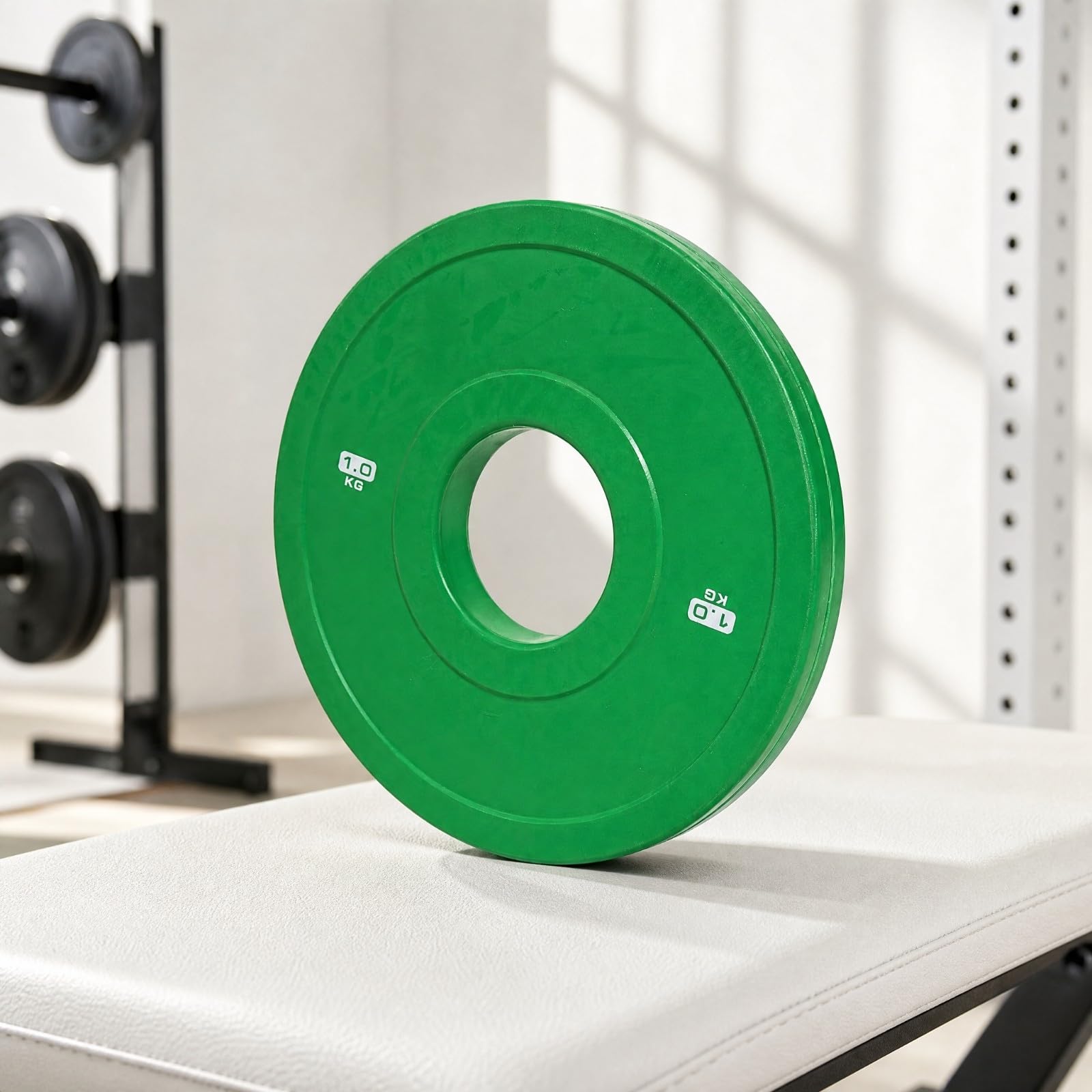 Gralara Disque Fonte Enrobé Catchc Disque Musculation Principal 5,1 cm,1 Cm Maniable pr Échauffement Travail Procédural