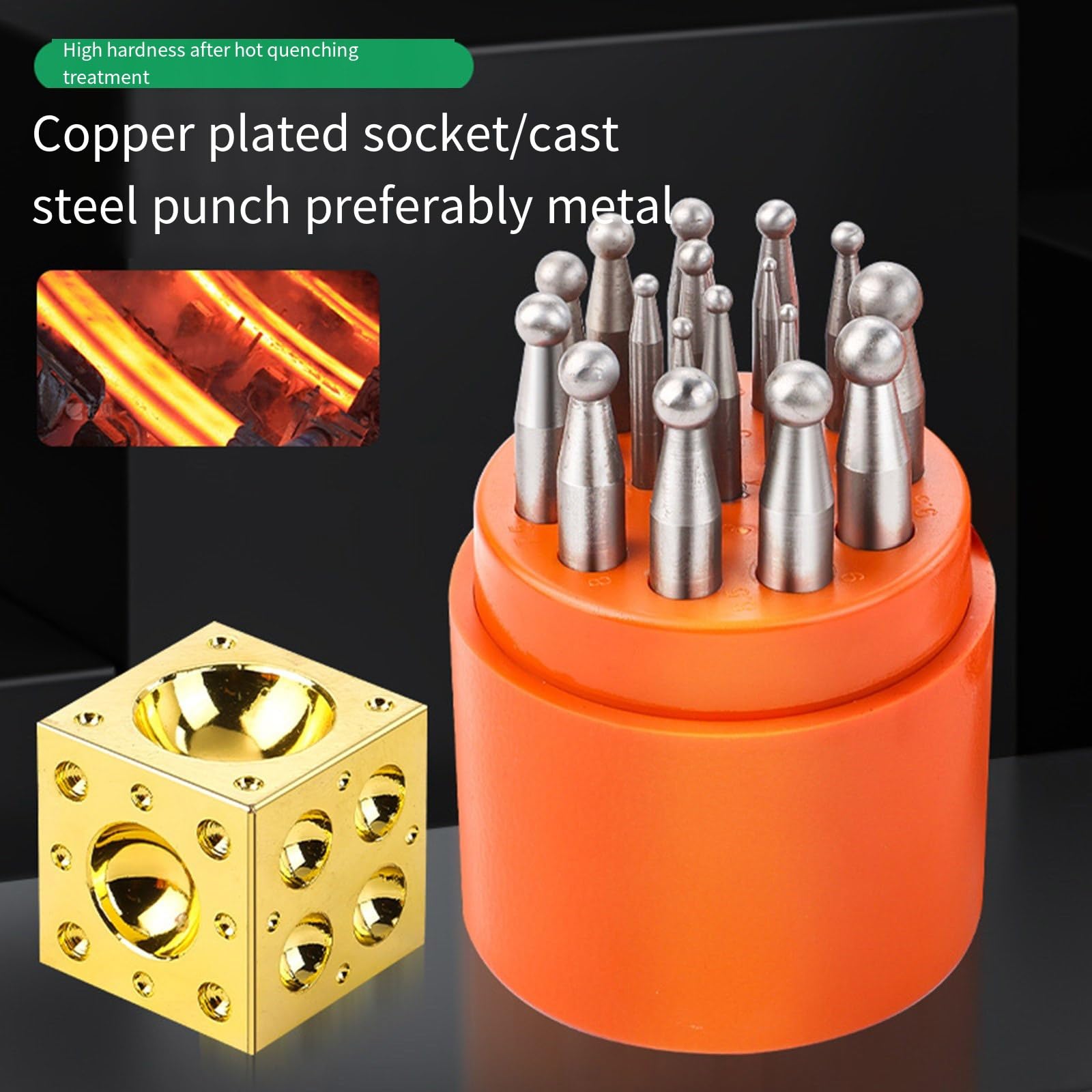 Set punzoni per artigianato per gioielli Set punzoni per lavorazione dei metalli Struttura in acciaio resistenza adatto per strumenti creazione gioielli complessi