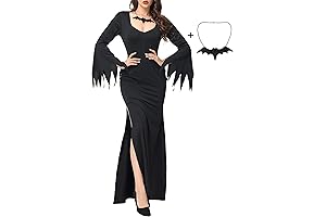 Mesmerizing Witch's Attire: Gothic Black Dress for Enchanting Occasions