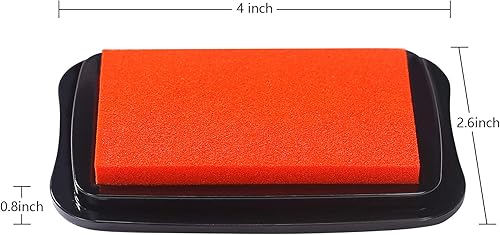 Miniatura 8 de Fstaor Almohadilla grande de tinta marrón para sellos de goma, 4 x 2.6 pulgadas, no tóxicas, lavables, seguras para niños, almohadillas de tinta