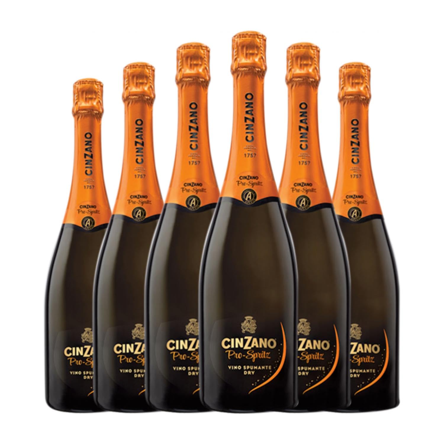Cinzano Pro-Spritz Glera Seco Italia 75 cl Espumoso blanco (Caja de 6 Botellas de 75 cl)
