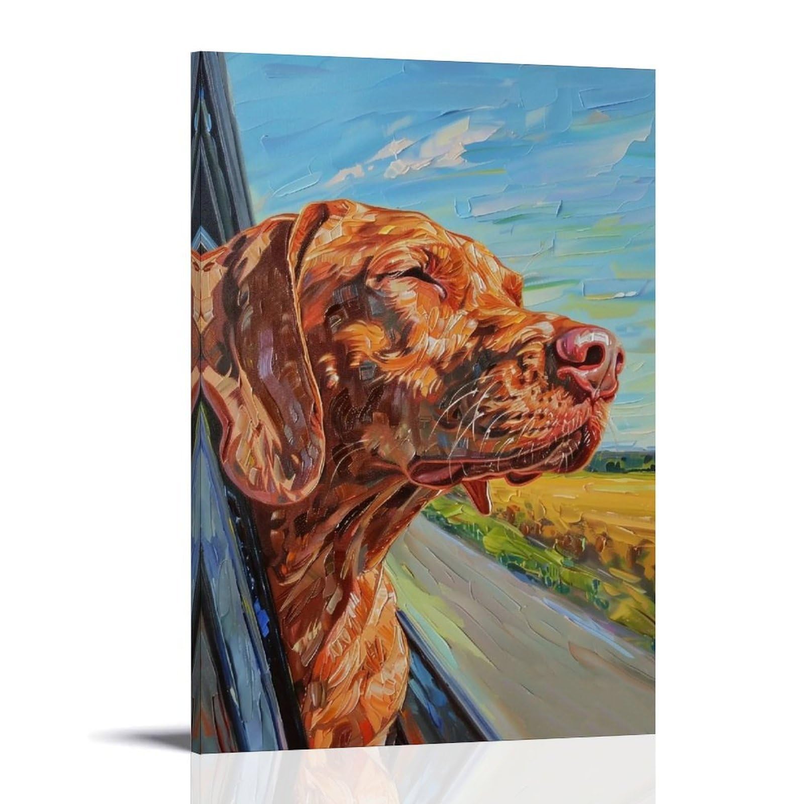 HUERYRYHY Wind In Fur Road Trip 04 Poster Wall Art Canvas Vintage Aesthetic Painting Decor for Rooms 24x36inch Frame-style