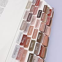 Vista 7 de Earth Tone Bible tabs,Polyvinyl Chloride (PVC), Large Print Laminated tabs for Women and Men, Easy to Read, Apply, Journaling Tabs