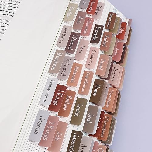 Miniatura 7 de Pestañas bíblicas en tono tierra, cloruro de polivinilo (PVC), pestañas laminadas de impresión grande para mujeres y hombres, fáciles de leer,