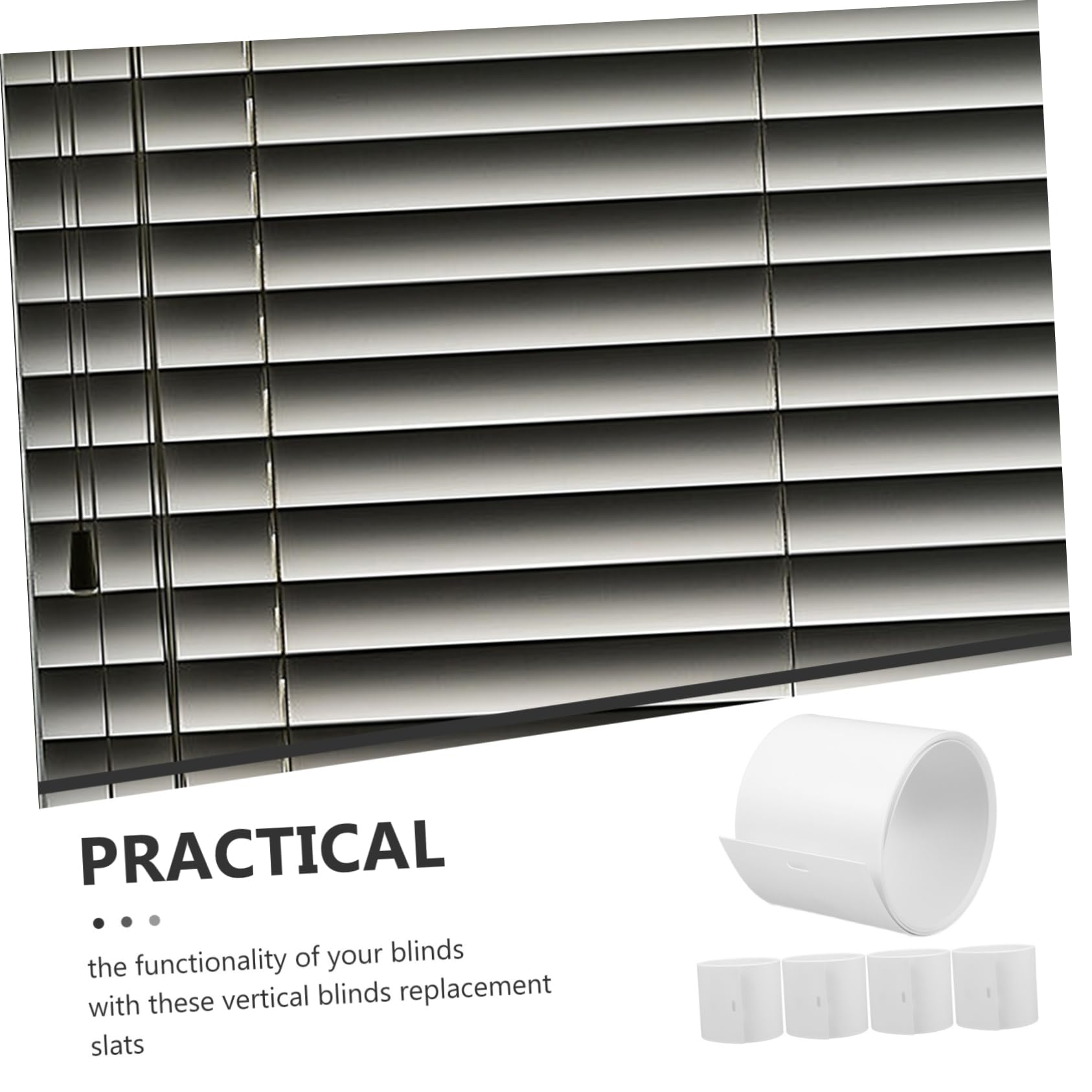 EXCEART 3 Set Lamelle Cieche Parti di Ricambio per Tende Verticali Esatto Finestra Persiane Verticale Pannello Linguette di Riparazione Cieche Verticali Sostituzione Bianca PVC 5 Pezzi*3