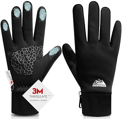 Bruvoalon Winter Gloves for Women & Men, 3M Thermal Insulation, Lycra Fabric, Windproof, Touchscreen, Anti-Slip, Cold Weather