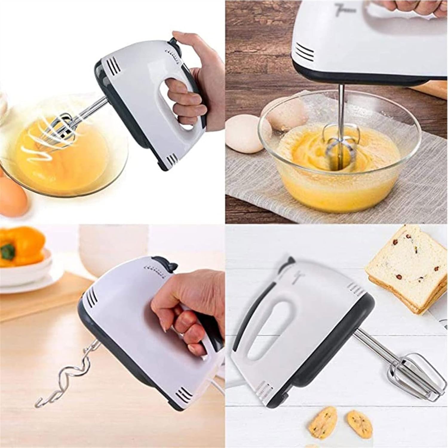Egg Beater Multifunctional 7 Speed Mini Mixer Electric Food Blender Handheld Mixer Egg Beater Automatic Cream Food Cake Baking Dough Mixer Whisk
