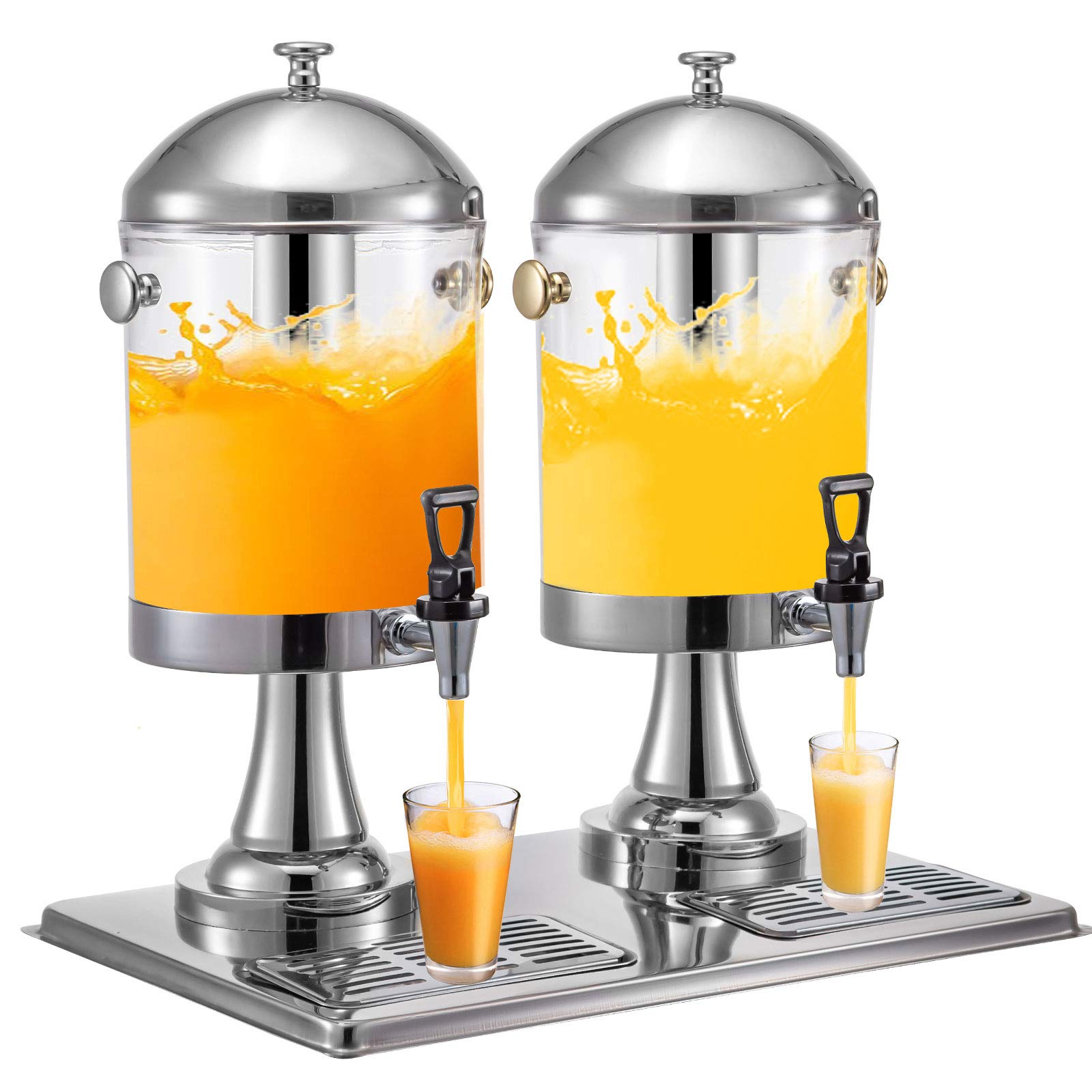 VBENLEM Cold Drink Dispenser 16L/4.2 Gallon Beverage Drink Dispensers with Drip Tray for Parties Restaurants Hotels Buffets
