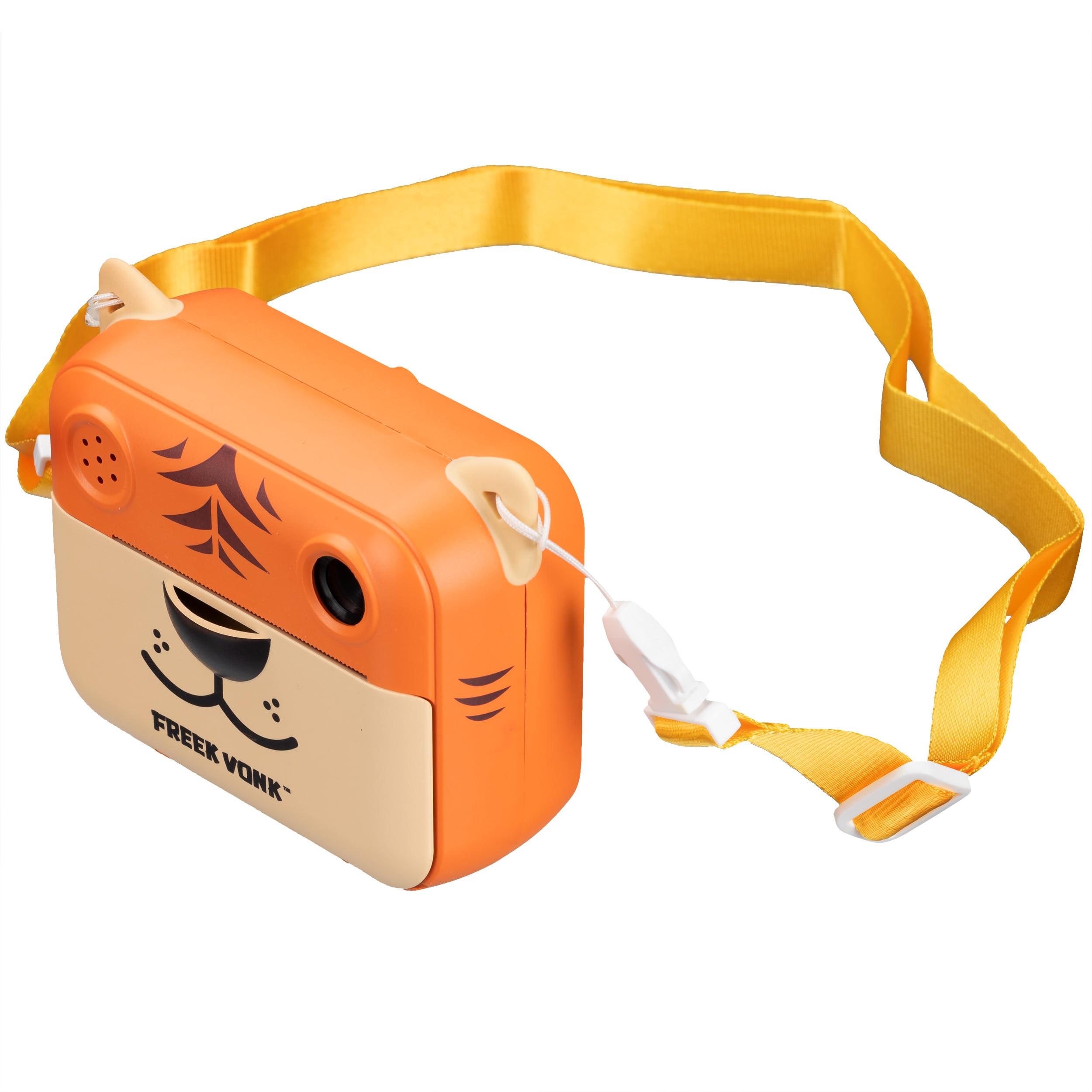 Freek Vonk x Bresser Kinder-Sofortbildkamera - Tigerdesign, Front- und Rückkamera, 16 Rahmen, 93x73x44 mm, 165 g