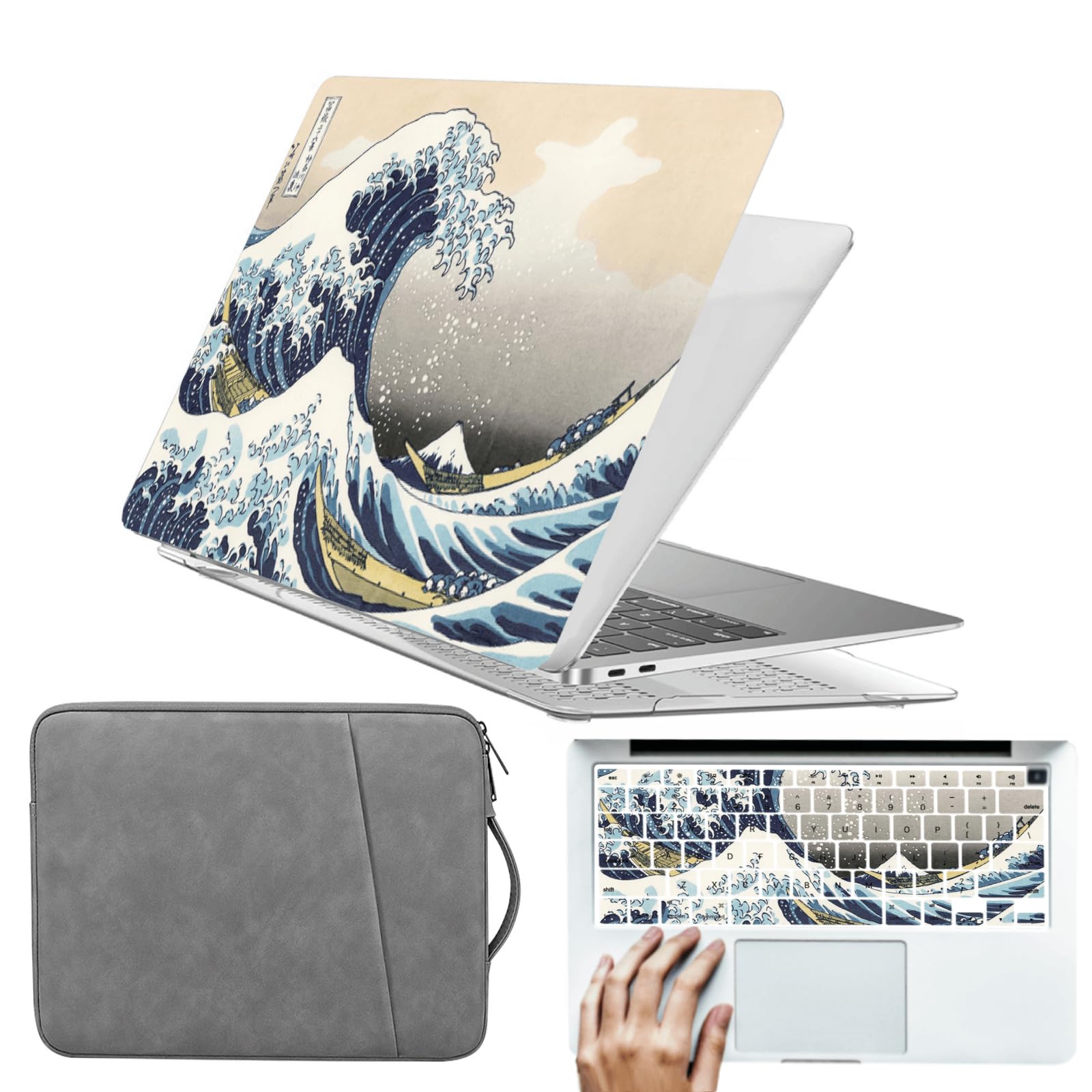 Carcasa MacBook Air A2337 que evita arañazos con cubierta de teclado y bolsa de neopreno 8