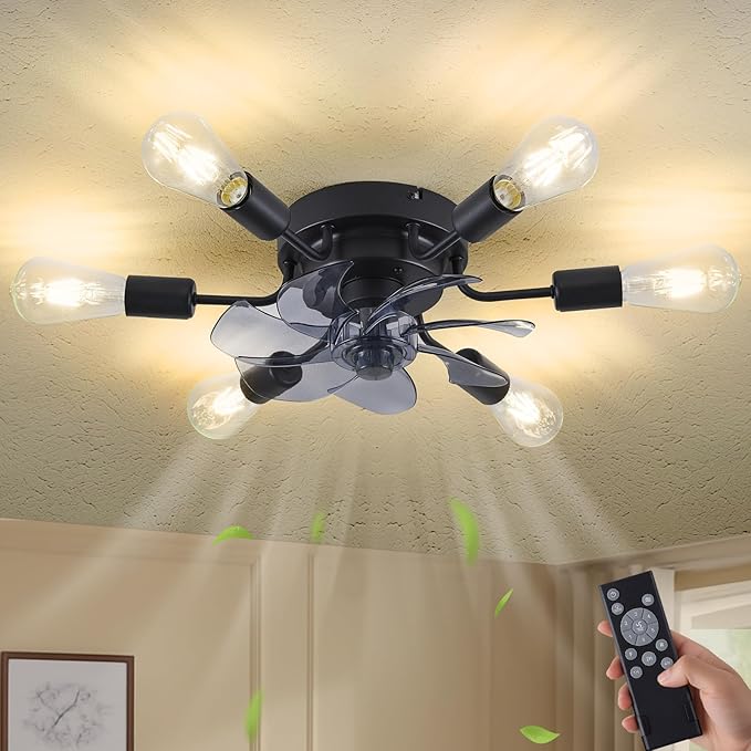 Ventilador de Techo 18" Con Luz Dimmable y Control Remoto 11