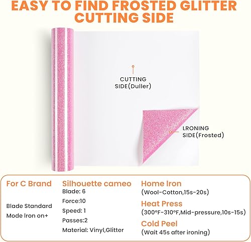 Miniatura 59 de HTVRONT - Rollo de vinilo termotransferible, 12 in x 8 ft, para diseños en camisetas, fácil de cortar y despegar, para planchar y máquinas Cricut