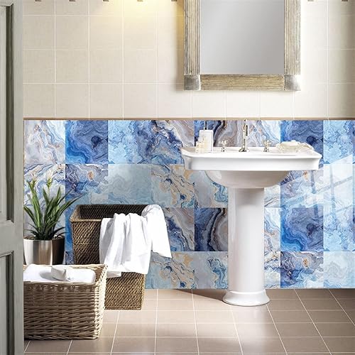 Miniatura 7 de 10 hojas autoadhesivas para salpicaduras de cocina, azulejos decorativos de vinilo, azulejos decorativos para pegar en la pared para salpicaduras de