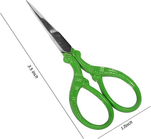 Miniatura 3 de G4 Vision Tijeras para cejas para cutículas, manicura, pedicura, aseo y recorte de uñas resistente, color verde