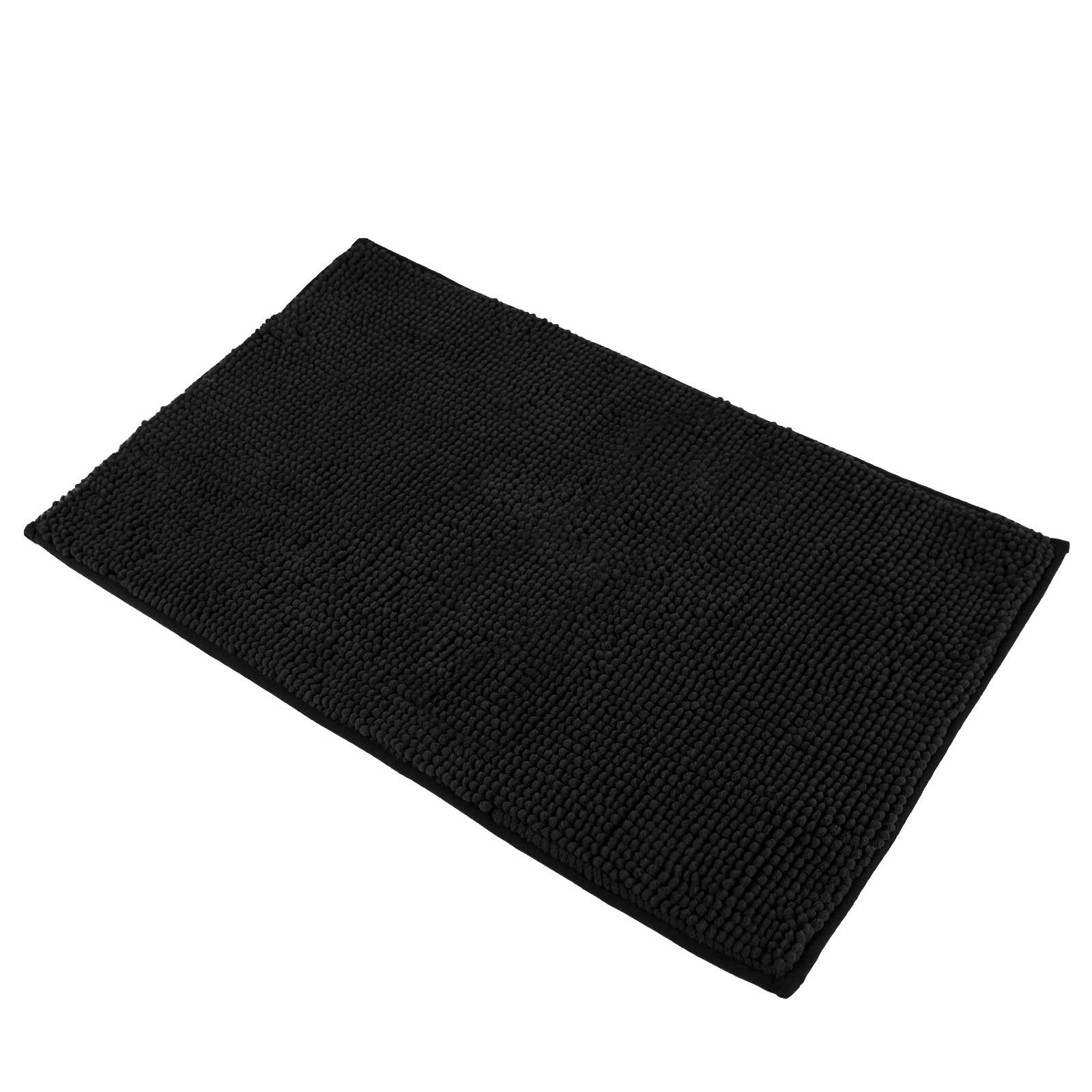 Brentfords Bath Mat Black Noodle, Non Slip Absorbent Bathroom Rug Super Soft Thick Mat Material Large Quick Drying Lightweight Bath Rug for Bathroom Floor - Image 2