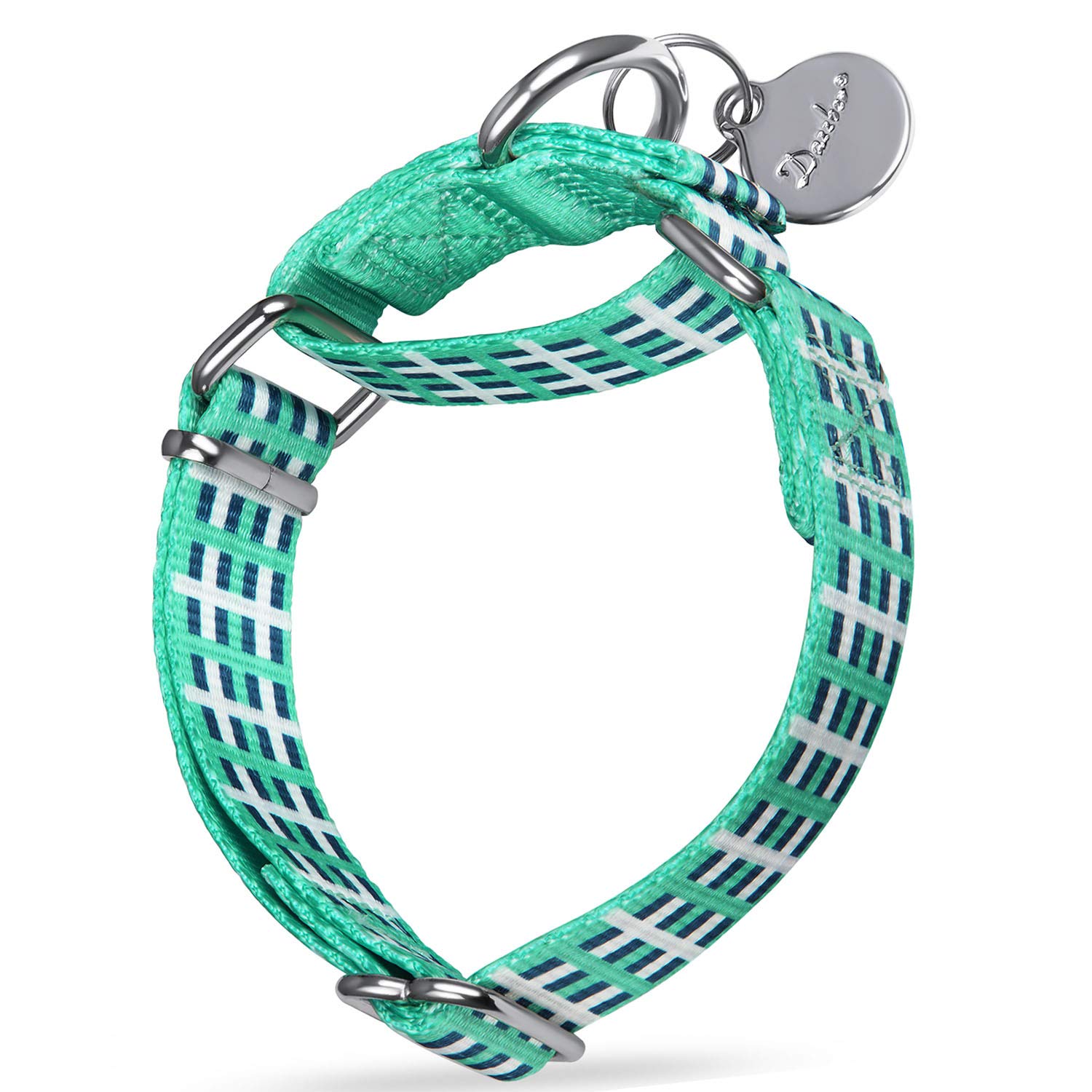 Dazzber Martingale Collars for Dogs, Soft Adjustable Dog Collar, Durable D-ring Heavy Duty