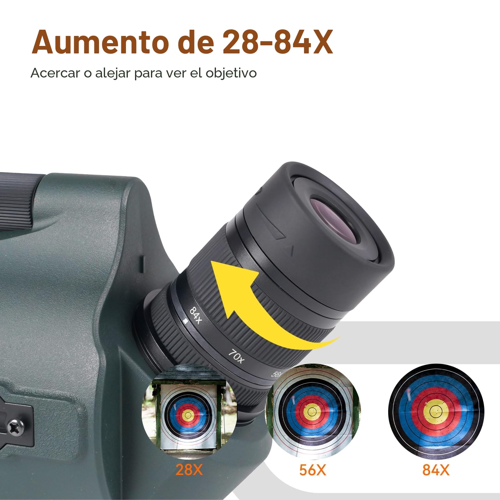 Svbony SV41Pro Mak Telescopio Terrestre con Trípode, 28-84X80 FMC, Enfoque de Doble Velocidad, Catalejos Compatible con Cámara WiFi SC001, Spotting Scope para Tiro al Blanco Caza, Astronomie, Aves