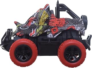 جيني لعبة سيارة بلاستيكية، 2.7 انش ارتفاع × 2 انش عرض × 1 انش طول، متعددة الالوان، موضوع ديناصور، للاطفال (للاعمار من 3-8 سنوات) للذكور، لعبة مركبة بدون ركوب، العاب نشطة، رياضية