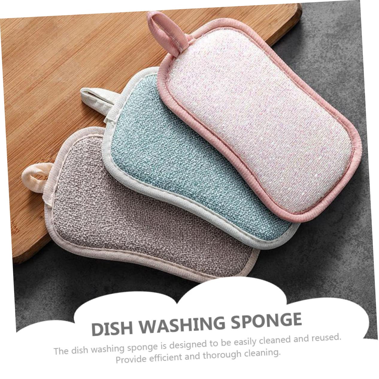 Alipis 30pièces Éponge De Nettoyage De Cuisine Éponge Récurer Multifonction pour Vaisselle Pots Et Évier Absorbante Et