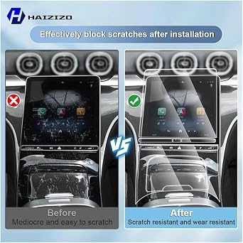 Screen Protector For LYNK&CO 08 For EM-P 2023-2026 Car Interior Screen Protector Console GPS Navigation LCD Screene TPU Film Scratch Resistant Navi Protective Film(C,Left)