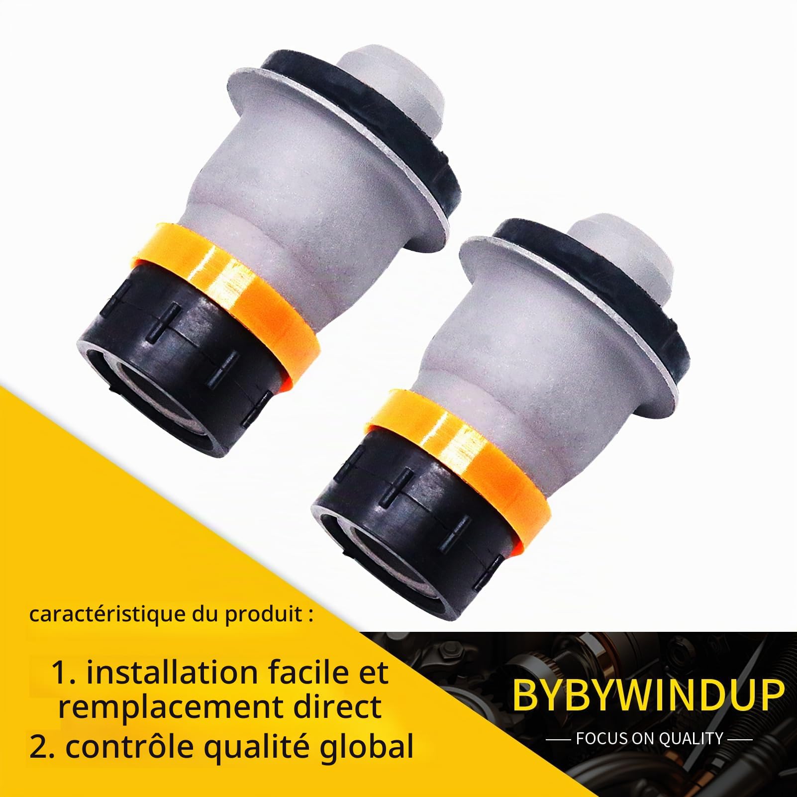 2 pièces Silent Bloc de douilles arrière du sous-châssis avant du moteur compatibles avec Renault Megane II Scenic II Remplacement pour 8200275524 8200475468