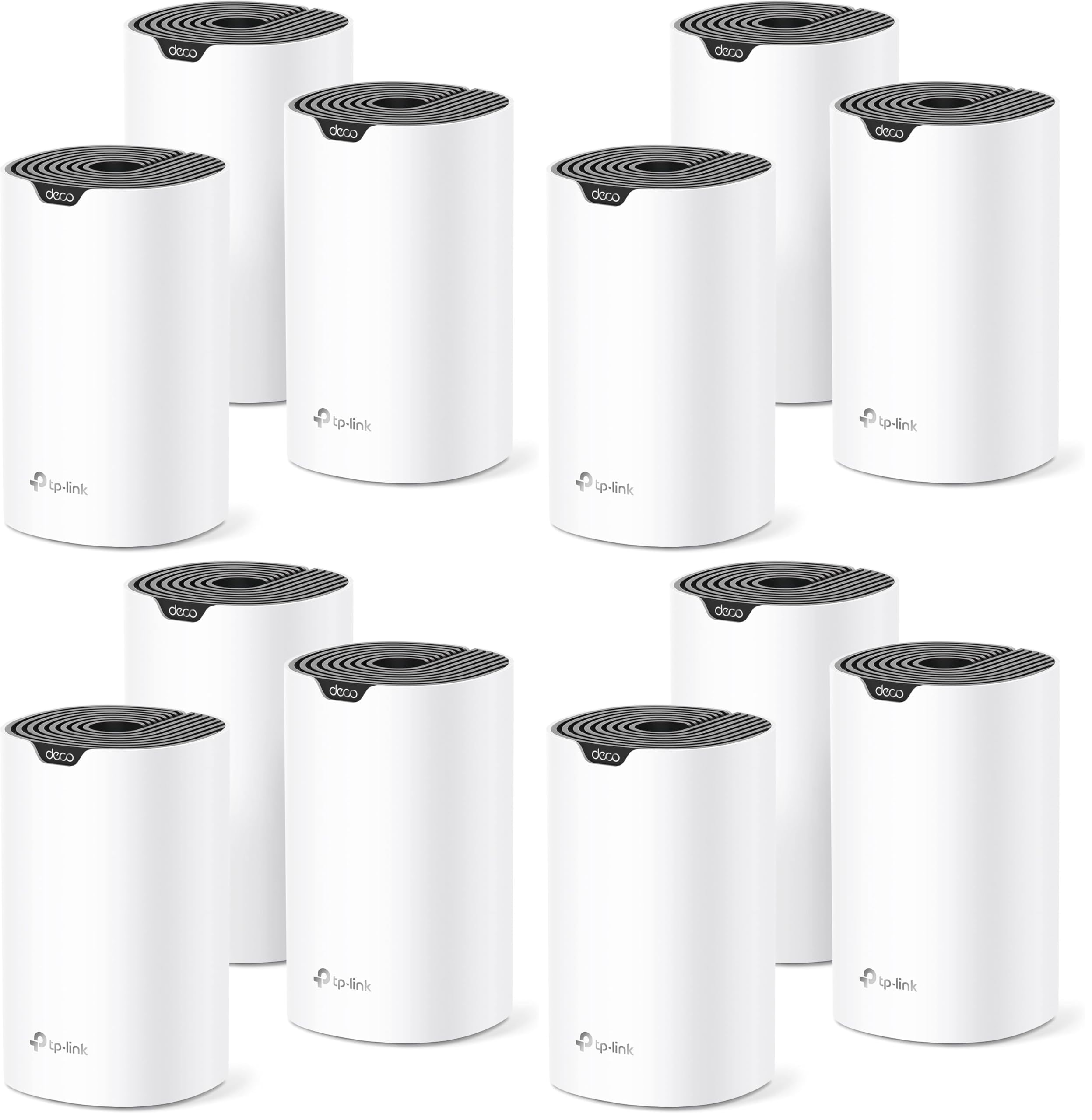 TP-Link Deco Mesh AC1900 WiFi System (Deco S4) – Up to 5,500 Sq.ft. Coverage, Replaces WiFi Router and Extender, Gigabit Ports, Compatible with Alexa, 12-Pack