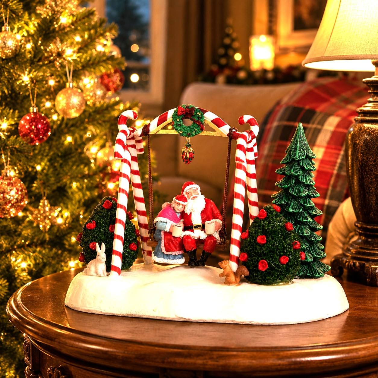 Lemax 24479 Wonderland Accessoire : balançoire Père Noël