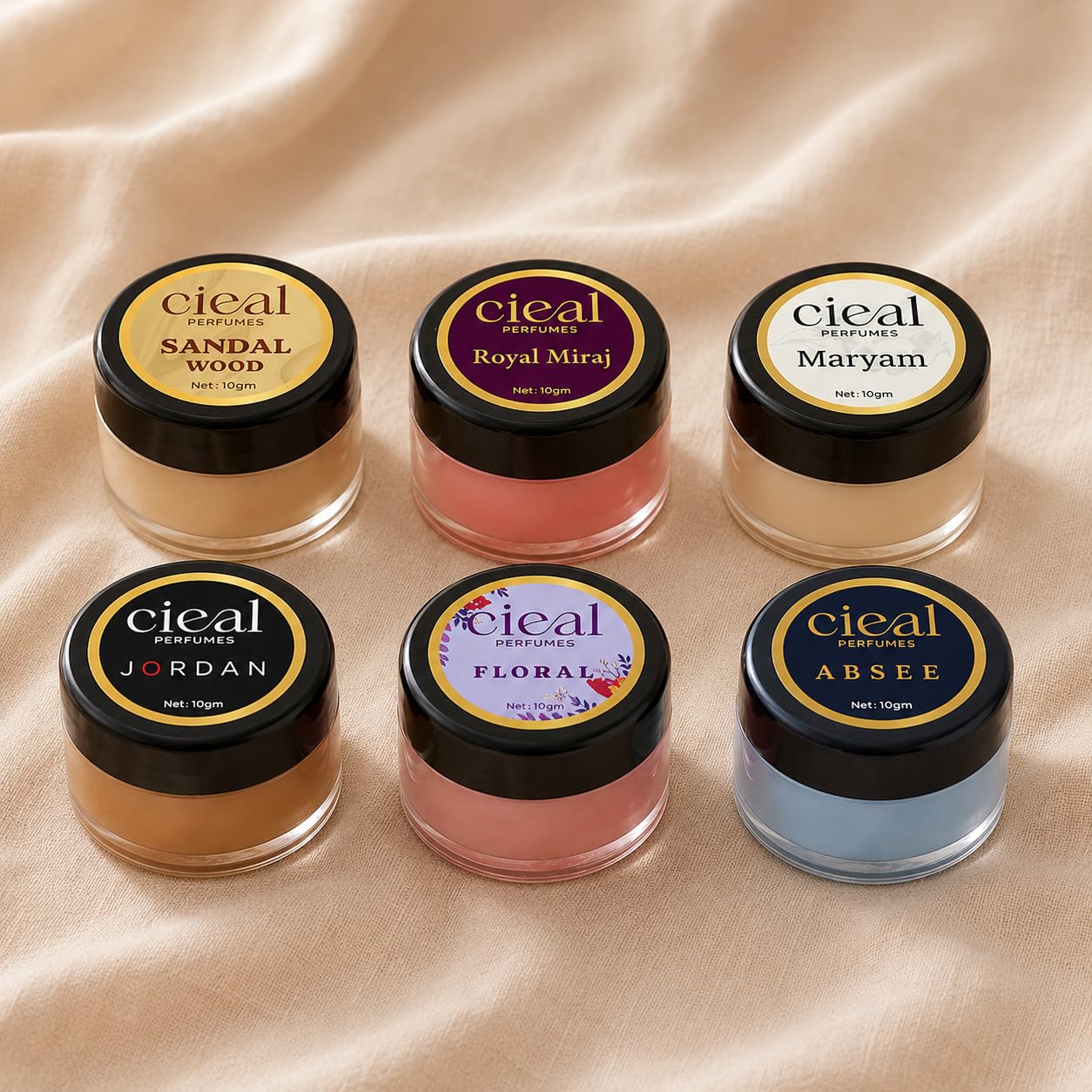 CIEAL Solid Perfume Master Set of 6 (10g Each) – Sandalwood, Jordan, Maryam, Floral, Royal Miraj & Absee | Alcohol-Free Long-Lasting Solid Perfume Balm | Travel-Friendly Pocket Perfume for Men & Women | Premium Fragrance Gift Set-image-21