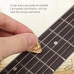 3Pcs 6 Chaînes de guitare acoustiques avec 0.46mm 8 Set de sélections pour les débutants de guitare acoustique électrique 6 Ensemble de cordes Chaîne d'acier Or/Brass/Remplacement de cordes de guitare multicolore