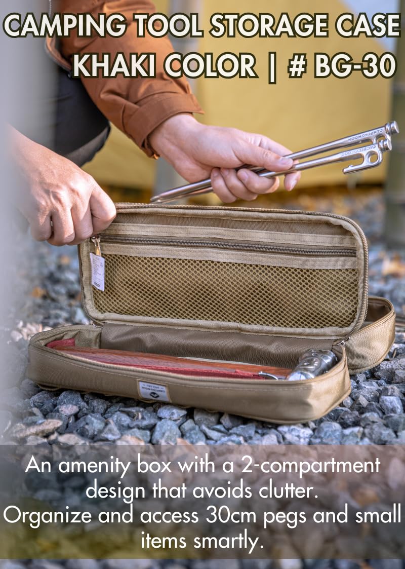 CAMPINGMOON Storage Box for Camping Outdoor Hammer Lantern Coyote BG-30