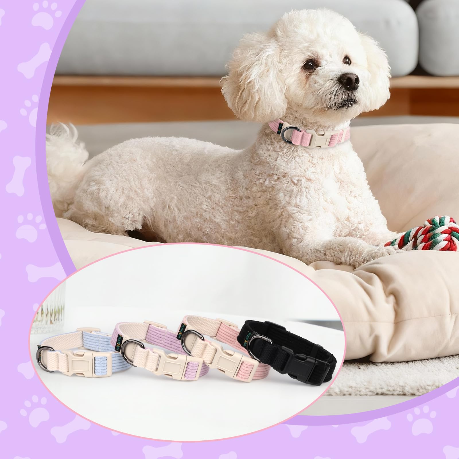 Welpenhalsband Welpen Halsbnder Verstellbares 25-40cm Halsband Hund Klein  fr Hunde Kleine Mittel Katzen Weiche Cord-Auenlage BaumwolleInnenlage aus  Hundehalsband fr Training Ausfhren(Schwarz-S) : Amazon.de: Haustier