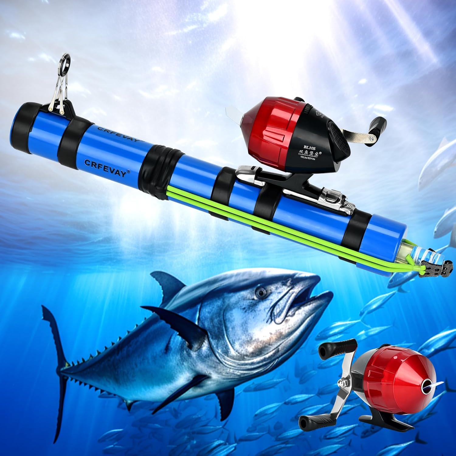 Fishing Catapult Rod - Slingshot Fishing Reel & Colitt Fishing Pole，Long-Distance Catapult Casting for Saltwater & Fly Fishing，Ideal Fishing Gifts for Men, Saltwater Fishing Gear