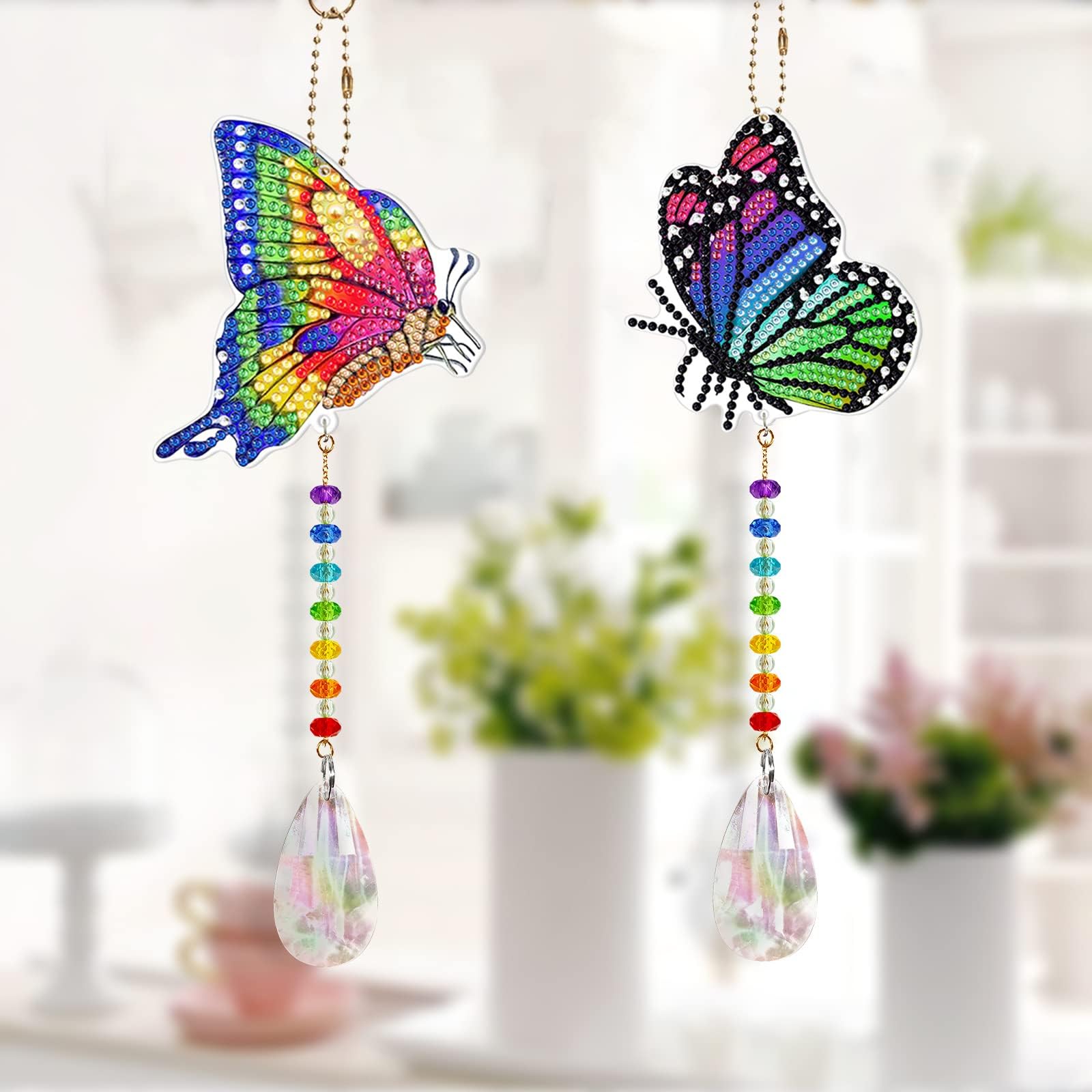 Kit suspension Garvee mosaïque cristal pour embellir une fenêtre sombre