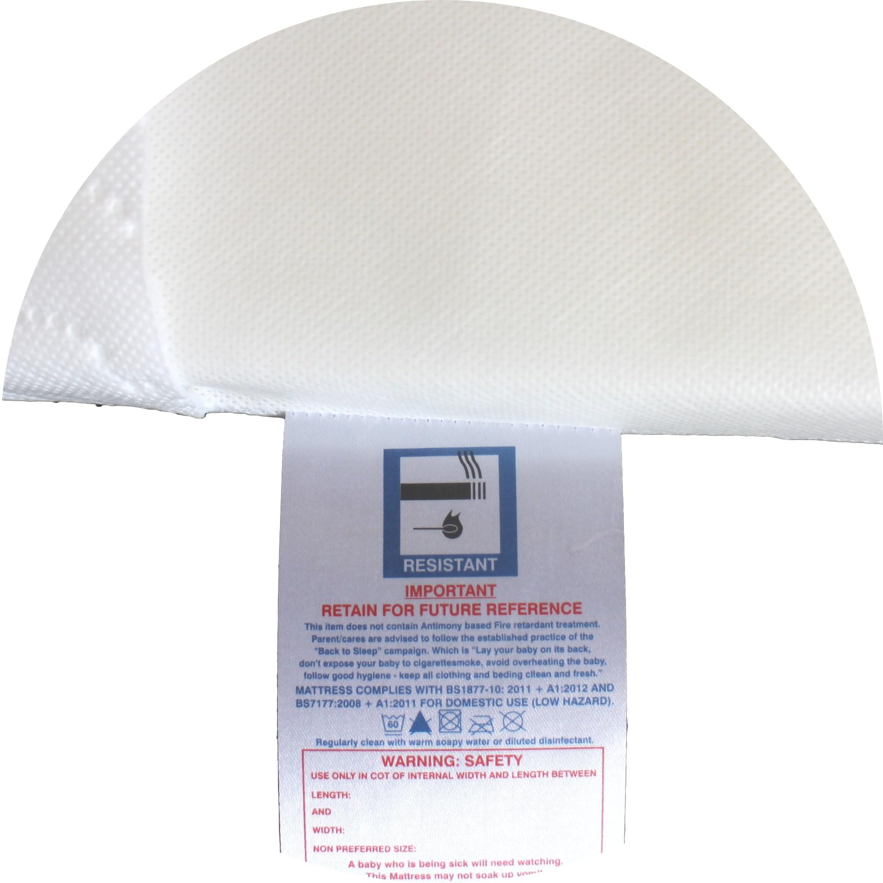 Next2Me Matelas pour berceau avec housse matelassée amovible hypoallergénique lavable Compatible avec berceau Next to Me 83 x 50 x 5 cm