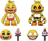 Funko Five Nights At Freddy's FNAF Snap: Nightmare Chica the Chicken & Toy Chica the Chicken 2PK - Collectable Vinyl Figure - Gift Idea - Official Merchandise