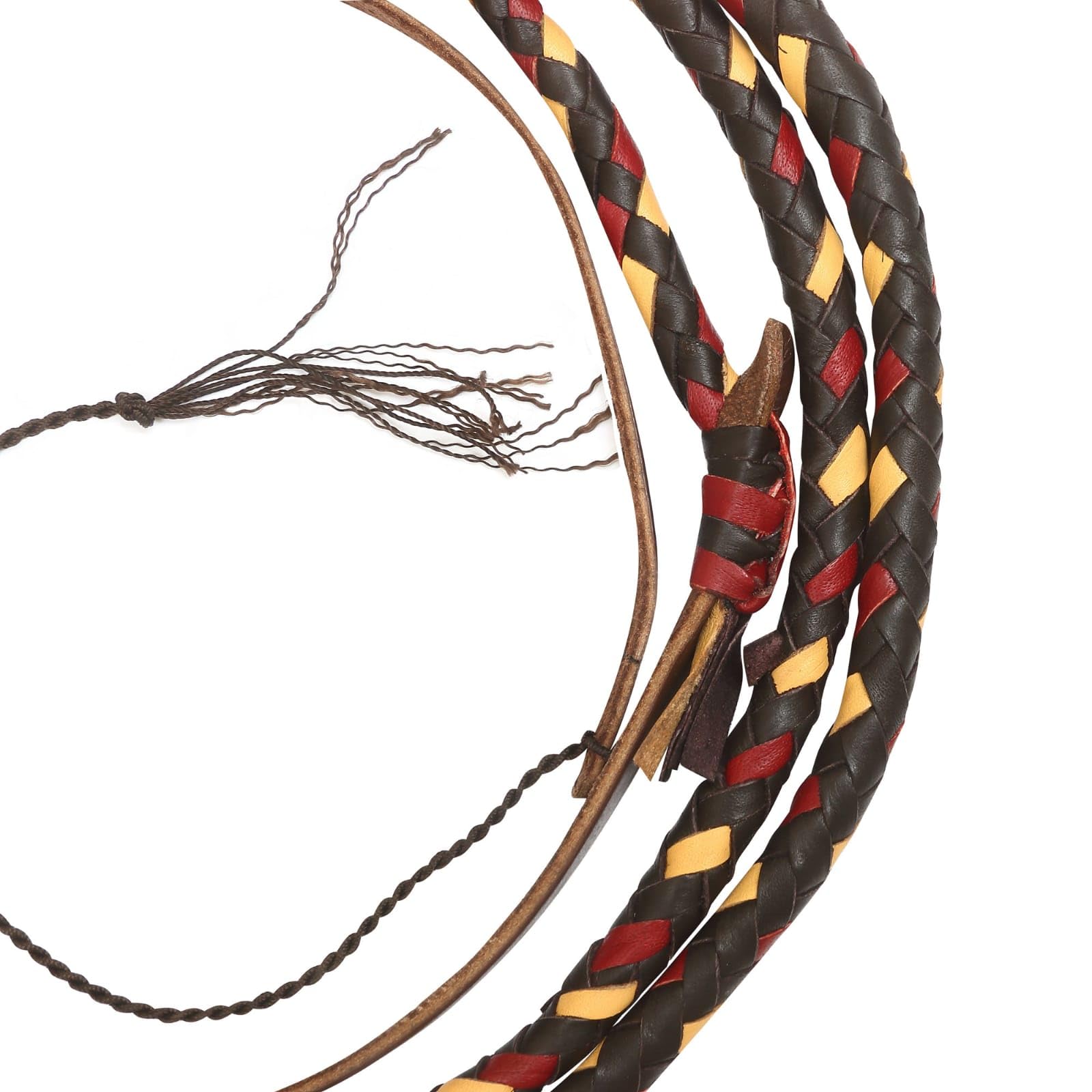 Generisch Frusta in vera pelle di toro Bullwhip colorata da 3 a 8 carati, realizzata a mano con 12 fili (8 FT ~ 244 cm)
