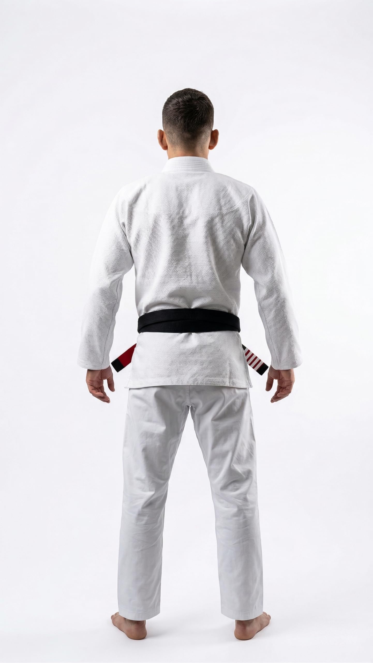 P37 Kimono BJJ Uomo A2 Bianco - Brazilian Jiu Jitsu Gi Pearl Weave, Pantaloni in Cotone Ripstop a Quadretti, Approvato IBJJF, Tessuto Pre-ristretto con Cintura Bianca Gratuita