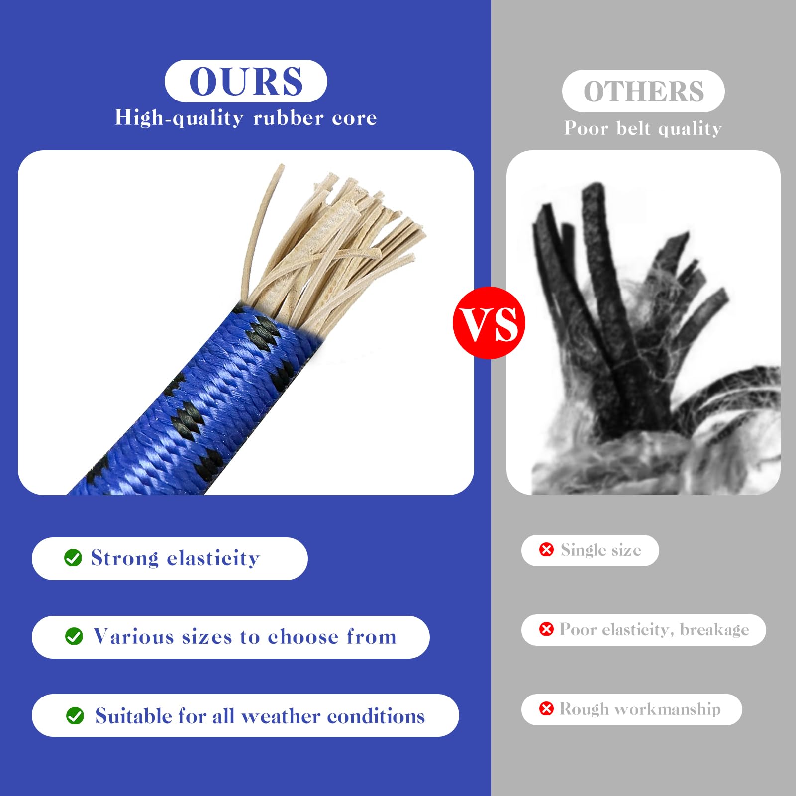 Set 8 Cordo Elastiche Con Ganci - 40, 60, 80, 100 Cm | Per Bagagli, Teloni, Bici E Auto | Resistente E Multiuso - Foto 14