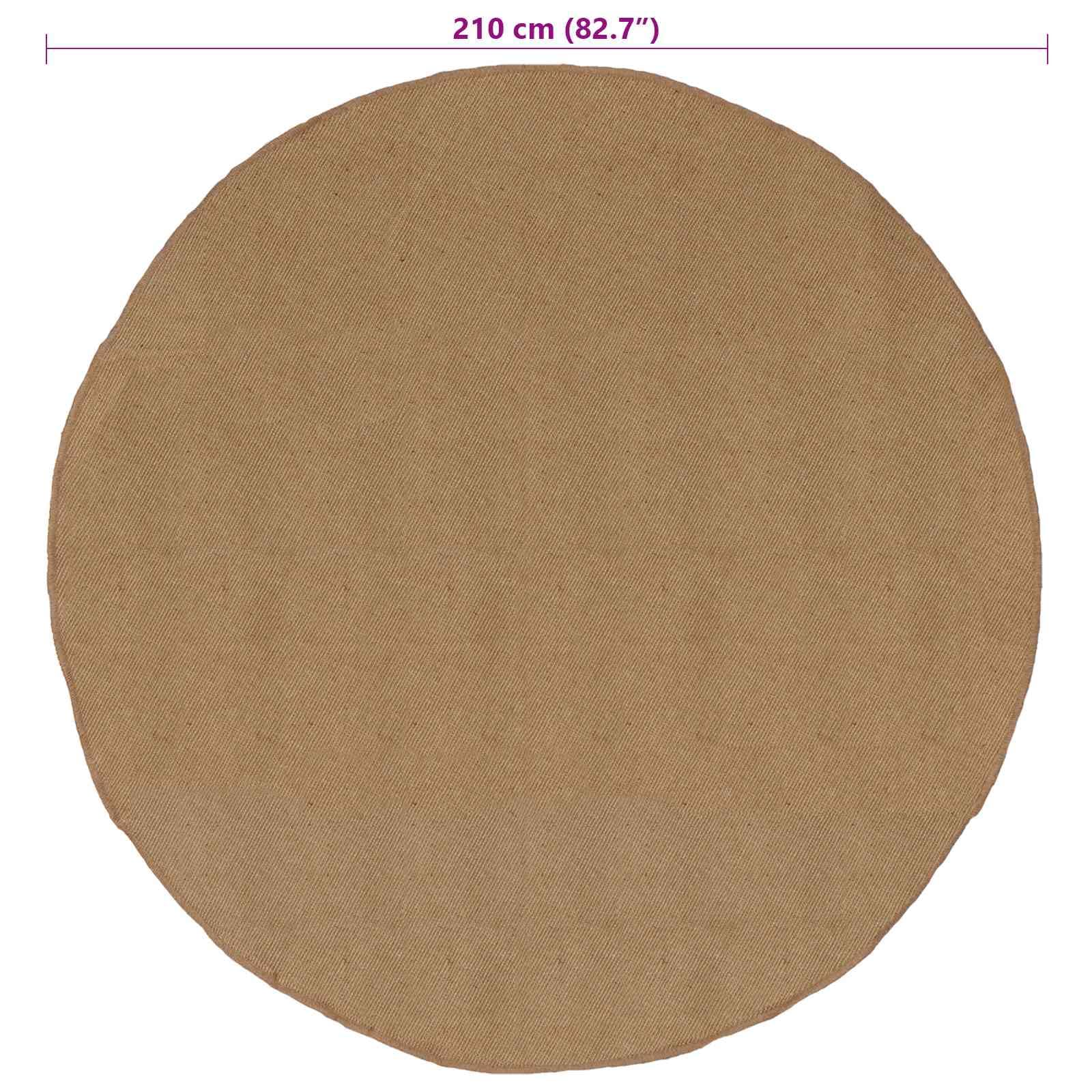 Tapis de Surface Naturel Ø 210 cm Jute,Tapis,42010794