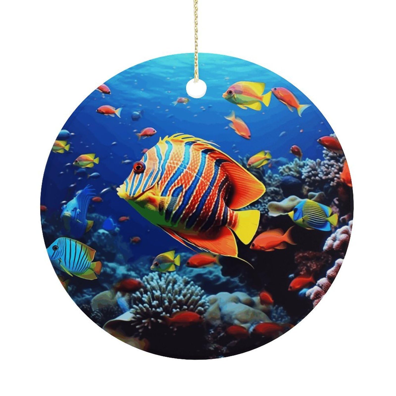 Adfgyerh Women's Style Sea Fishes Hanging Ceramic Ornaments, Christmas Tree Decorations, Funny Home Decor Gifts For Sisters & Work Best Friends