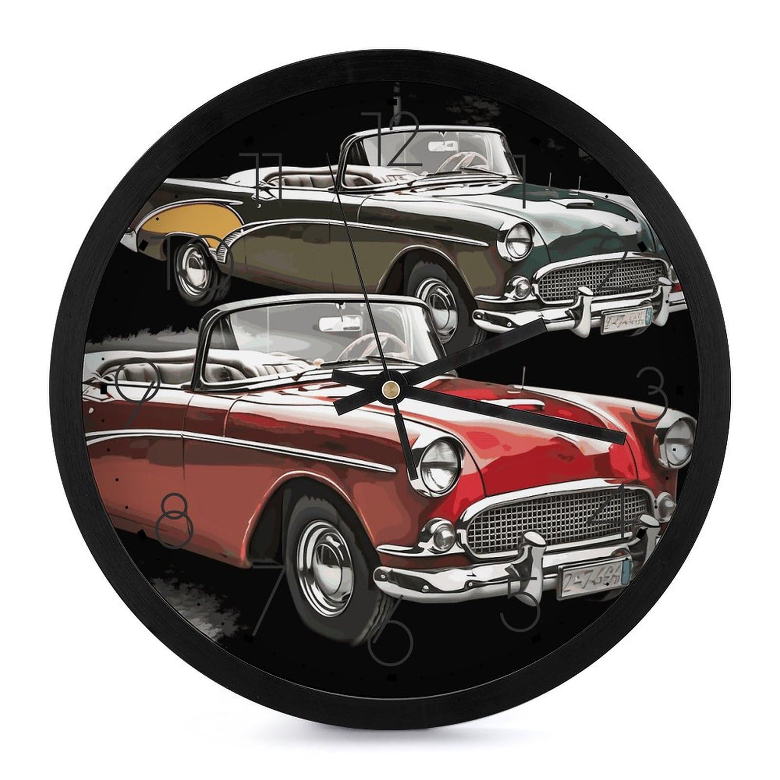 Horloge murale à piles de 25,4 cm classique et silencieuse pour la maison