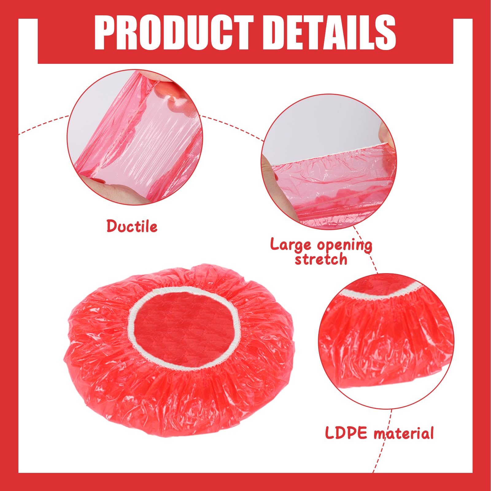 25 Pcs Smoke Detector Cover,Reusable Fire Alarm Dust Covers,Stretch Elastic Smoke Detector Dust Covers,Red Fire Alarm Caps for Home Cooking,Kitchen Baking - Image 3